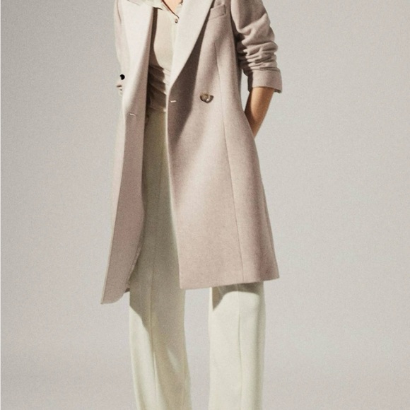 Reiss Mandie Contrast Collar Wool-
Blend Trench Coat Double Breasted
Neutral - Picture 2 of 7